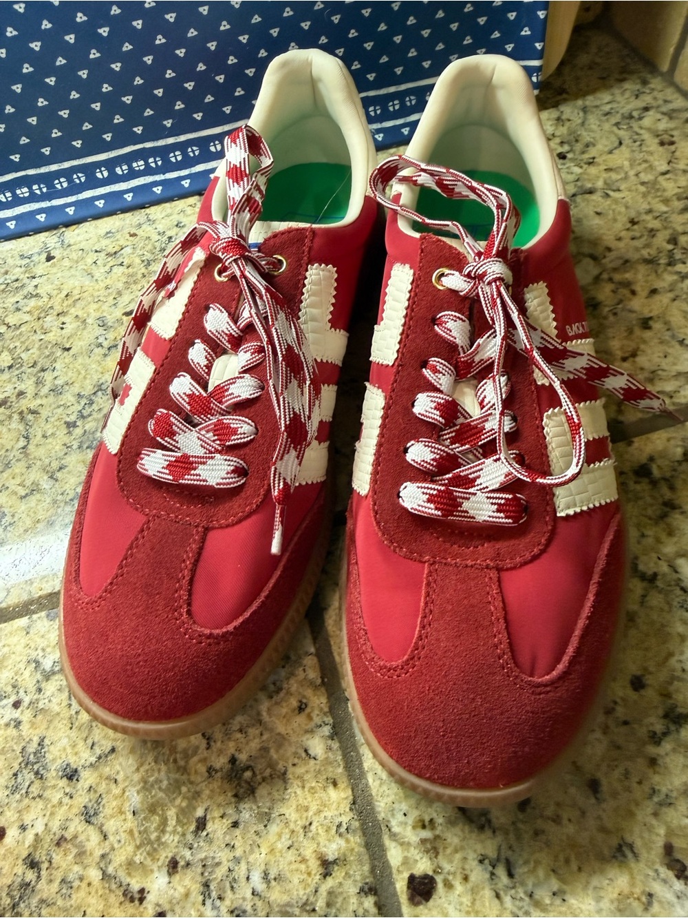 Women’s Red Sneakers with Cream Accents — Casual Athletic Style - Picture 4 of 7
